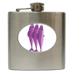 Mackerel - Magenta Hip Flask (6 Oz) by Valentinaart