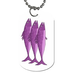 Mackerel - Magenta Dog Tag (two Sides)