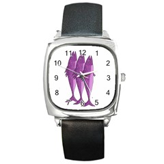 Mackerel - Magenta Square Metal Watch