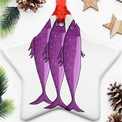 Mackerel - Magenta Star Ornament (two Sides) 