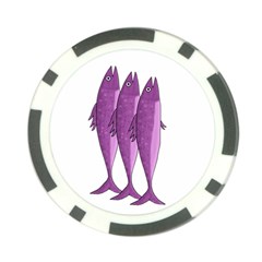 Mackerel - Magenta Poker Chip Card Guards