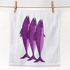 Mackerel - Magenta Face Towel