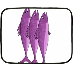 Mackerel - Magenta Fleece Blanket (mini)