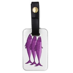 Mackerel - Magenta Luggage Tags (one Side) 