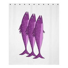 Mackerel - Magenta Shower Curtain 60  X 72  (medium) 