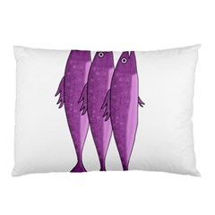 Mackerel - Magenta Pillow Case (two Sides) by Valentinaart