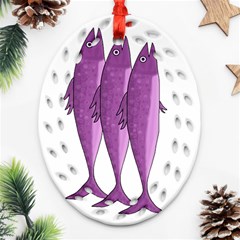 Mackerel - Magenta Ornament (oval Filigree) 