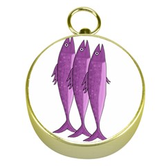 Mackerel - Magenta Gold Compasses by Valentinaart