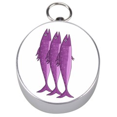 Mackerel - Magenta Silver Compasses by Valentinaart