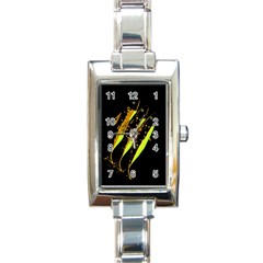 Yellow Fish Rectangle Italian Charm Watch