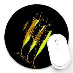 Yellow Fish Round Mousepads