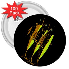 Yellow Fish 3  Buttons (100 Pack) 