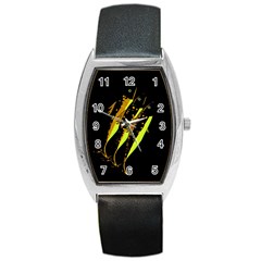 Yellow Fish Barrel Style Metal Watch by Valentinaart