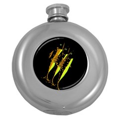 Yellow Fish Round Hip Flask (5 Oz)