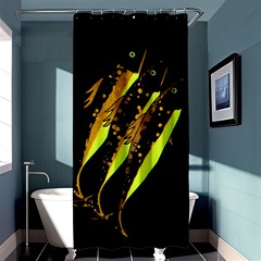 Yellow Fish Shower Curtain 36  X 72  (stall) 