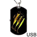 Yellow fish Dog Tag USB Flash (Two Sides)  Front