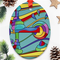 Abstract Machine Ornament (oval)  by Valentinaart