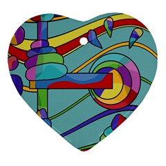 Abstract Machine Ornament (heart)  by Valentinaart