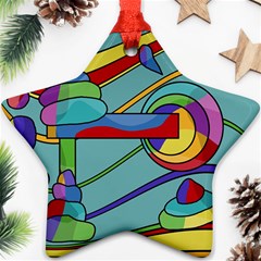 Abstract Machine Ornament (star)  by Valentinaart