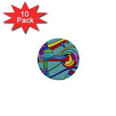 Abstract Machine 1  Mini Buttons (10 Pack) 