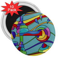 Abstract Machine 3  Magnets (10 Pack) 