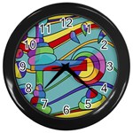 Abstract machine Wall Clocks (Black) Front