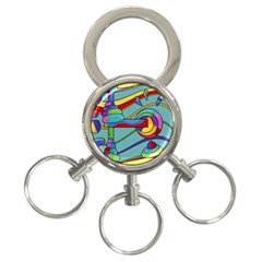 Abstract Machine 3-ring Key Chains by Valentinaart