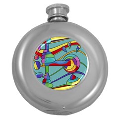 Abstract Machine Round Hip Flask (5 Oz)