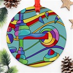 Abstract machine Round Ornament (Two Sides)  Front