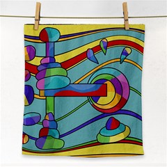 Abstract Machine Face Towel by Valentinaart