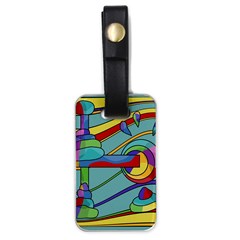 Abstract Machine Luggage Tags (one Side) 