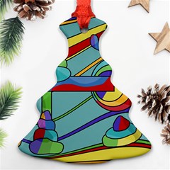 Abstract Machine Christmas Tree Ornament (2 Sides) by Valentinaart