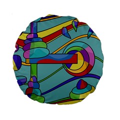 Abstract Machine Standard 15  Premium Round Cushions