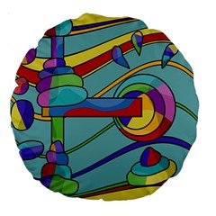 Abstract Machine Large 18  Premium Round Cushions