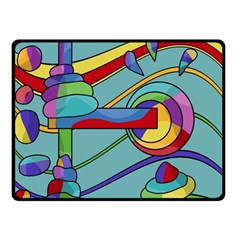 Abstract Machine Double Sided Fleece Blanket (small)  by Valentinaart