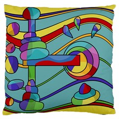 Abstract Machine Large Flano Cushion Case (two Sides)