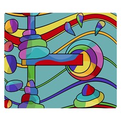 Abstract Machine Double Sided Flano Blanket (small)  by Valentinaart