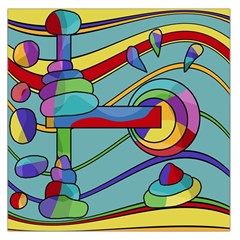 Abstract Machine Large Satin Scarf (square)