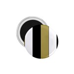 Black Brown Gold White Stripes Elegant Festive Stripe Pattern 1.75  Magnets Front