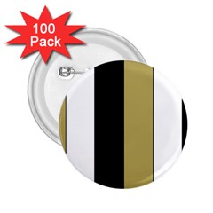 Black Brown Gold White Stripes Elegant Festive Stripe Pattern 2 25  Buttons (100 Pack)  by yoursparklingshop