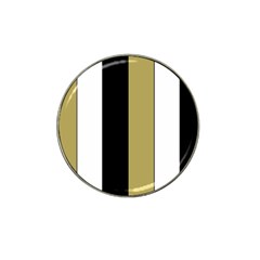 Black Brown Gold White Stripes Elegant Festive Stripe Pattern Hat Clip Ball Marker (10 Pack)