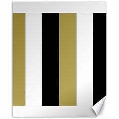 Black Brown Gold White Stripes Elegant Festive Stripe Pattern Canvas 16  X 20   by yoursparklingshop