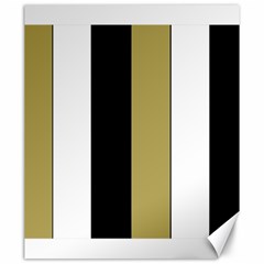 Black Brown Gold White Stripes Elegant Festive Stripe Pattern Canvas 20  X 24  