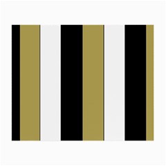 Black Brown Gold White Stripes Elegant Festive Stripe Pattern Small Glasses Cloth (2-side)