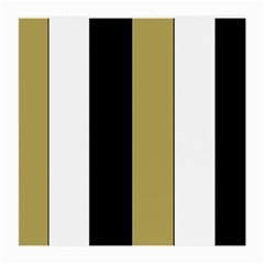 Black Brown Gold White Stripes Elegant Festive Stripe Pattern Medium Glasses Cloth