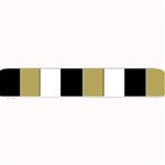 Black Brown Gold White Stripes Elegant Festive Stripe Pattern Small Bar Mats 24 x4  Bar Mat