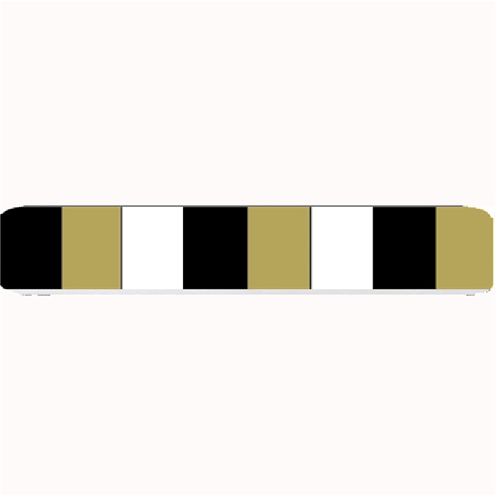 Black Brown Gold White Stripes Elegant Festive Stripe Pattern Small Bar Mats