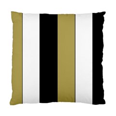 Black Brown Gold White Stripes Elegant Festive Stripe Pattern Standard Cushion Case (one Side)