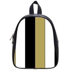 Black Brown Gold White Stripes Elegant Festive Stripe Pattern School Bags (small)  by yoursparklingshop