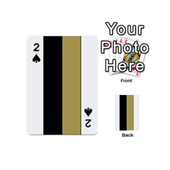 Black Brown Gold White Stripes Elegant Festive Stripe Pattern Playing Cards 54 (mini) 